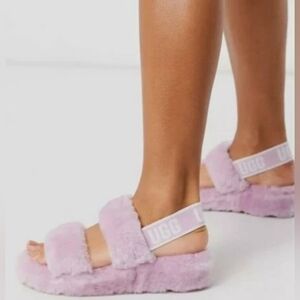 UGG Oh Yeah Shearling Slingback Slippers Size 8 NIB MSRP $100
